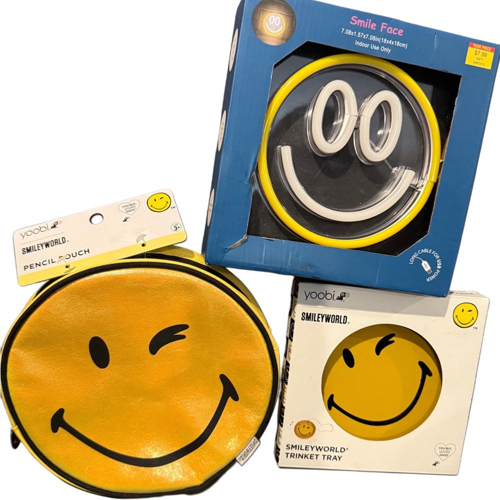Yoobi X SmileyWorld Pencil Case and Trinket Tray
